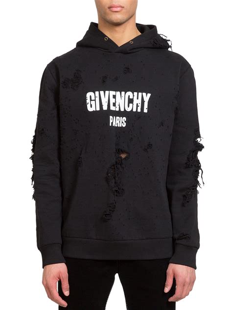 givenchy hooded down hoodie|givenchy hoodie with holes.